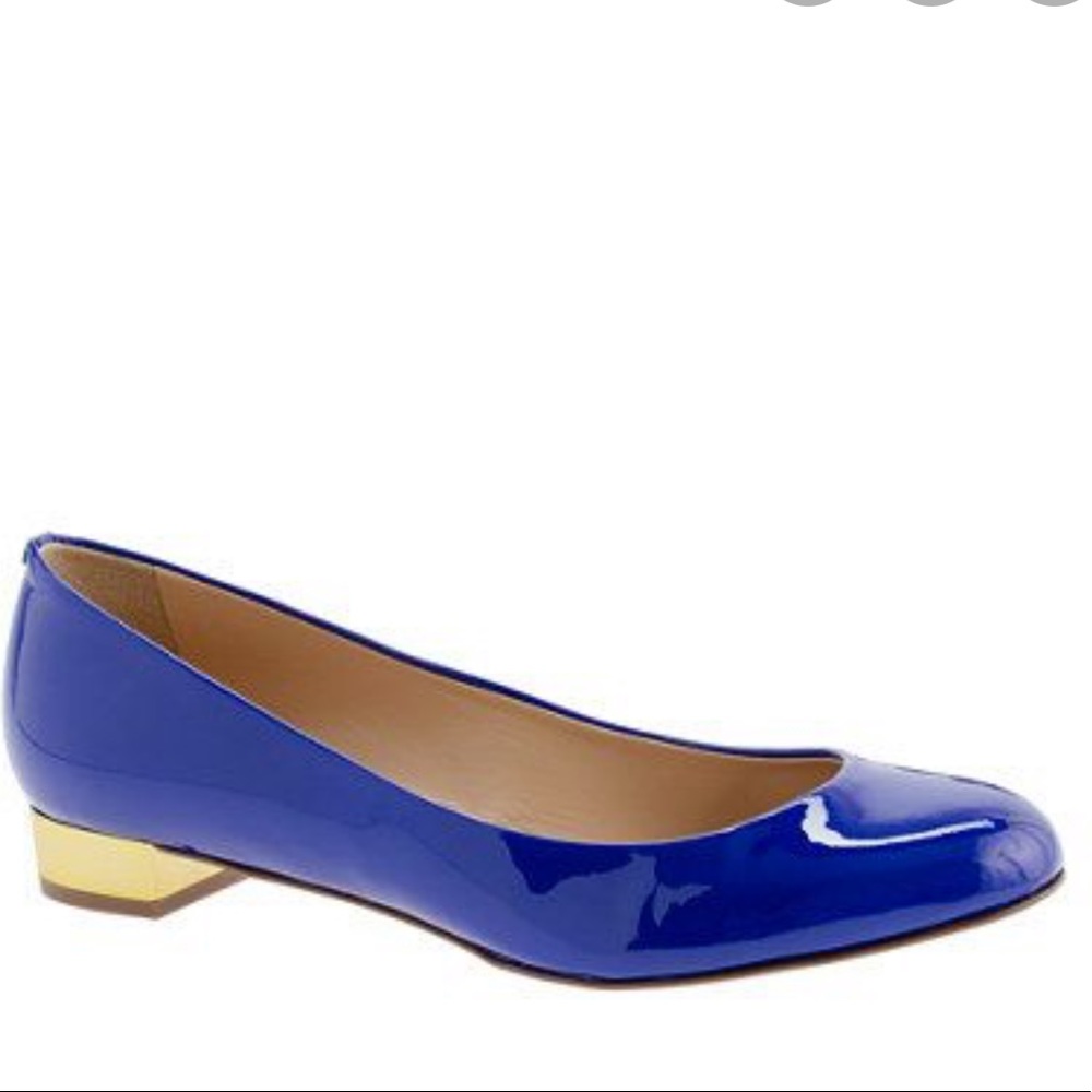 J. Crew Janey Patent Flat Deep Violet 6 Italy